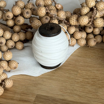 Ivory - Weiß (CT01) |  geflochtenes & gewachstes  Polyestergarn 1 mm | CT Point®| Mikromakramee Schmuckgarn