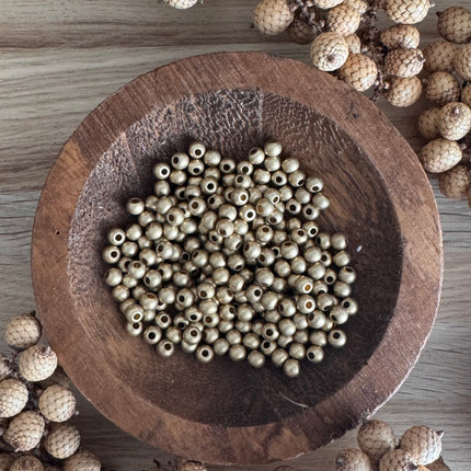 50 x 4  mm Perlen Messing - Mikro Makramee Schmuck DIY