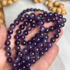 10 x Amethyst 6 mm | echte Edelsteinperlen - Makramee, Mikromakramee & DIY Schmuck