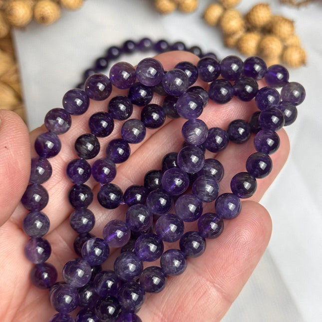 10 x Amethyst 6 mm | echte Edelsteinperlen - Makramee, Mikromakramee & DIY Schmuck
