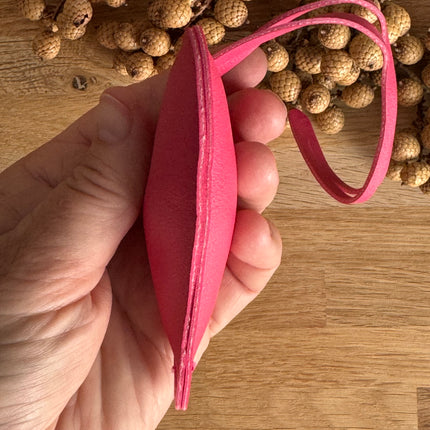 1 x Schlüssel- und Taschenanhänger Herz Amaranth Pink für Taschen & Schlüssel