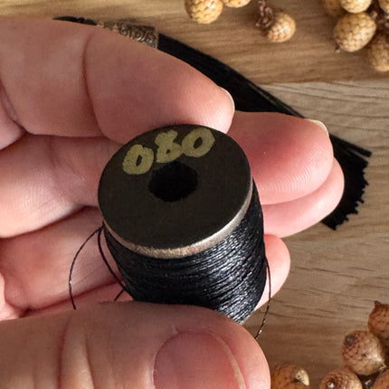 60 m x 0.3 mm Black (080) | Tassel/Quast Yarn | DIY Jewelry Making
