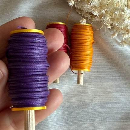Sunset – CT Point Farbset |  geflochtenes & gewachstes  Polyestergarn 1 mm | CT Point®| Mikromakramee Schmuckgarn