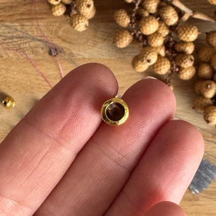 2 x Gold tassel end caps for DIY jewelry
