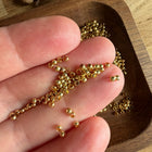 50 x 2,0 mm Gold Abstandsperlen Messing - Mikro Makramee Schmuck DIY