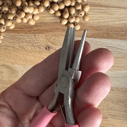 Rundzange mit pinkem Griff  | Schmuckzange DIY Schmuck | 12 cm lang