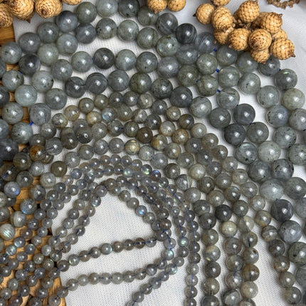 10 x Labradorit 4 mm | echte Edelsteinperlen - Makramee, Mikromakramee & DIY Schmuck