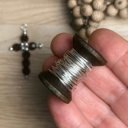 1 x 2 m Versilberter Kupferdraht 0,4 mm  | Silberfarben | für Schmuck & Anhänger