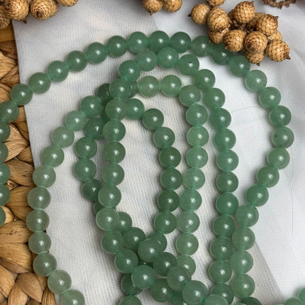 10 x Aventurin 8 mm | echte Edelsteinperlen - Makramee, Mikromakramee & DIY Schmuck