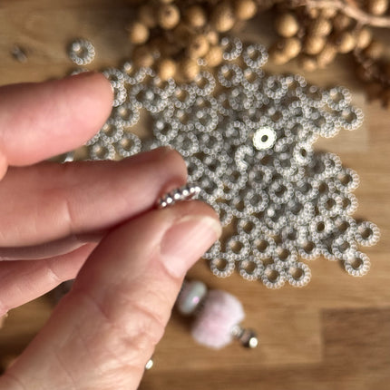 1 x Silbener Zwischenring mit großem Loch für DIY Schlüssel- und Taschenanhänger