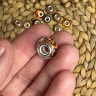 1 x Leo Acryl Spacerperle viele Farben mit großem Loch für DIY Schlüssel- und Taschenanhänger