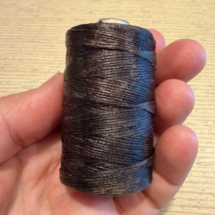 1 x Gewachstes Mikromakrameegarn | Braun | circa 1 mm x circa 80-100  m