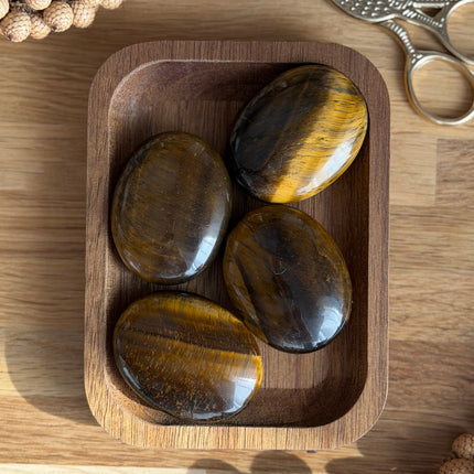 1 x Cabochon - Tigerauge - circa 5 x 3,5 cm |  Makramee, Mikromakramee & DIY Schmuck