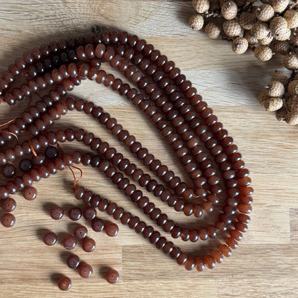 10 x Sonnenstein Perle - Braun - Makramee, Mikromakramee & DIY Schmuck