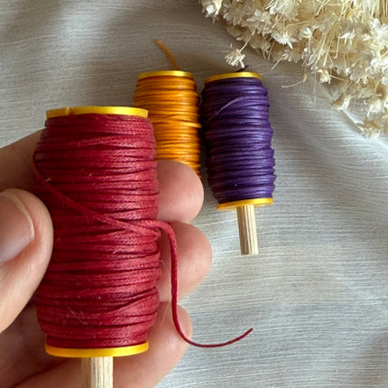 Sunset – CT Point Farbset |  geflochtenes & gewachstes  Polyestergarn 1 mm | CT Point®| Mikromakramee Schmuckgarn