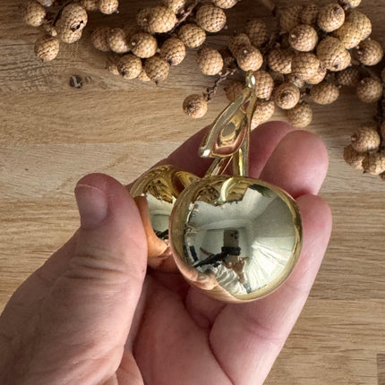 1 x  Schlüssel- und Taschenanhänger Kirschen Gold