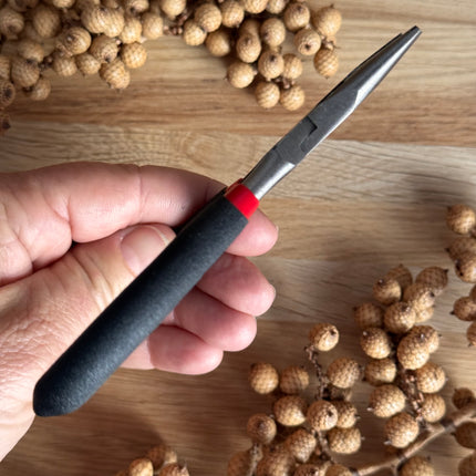 Flachzange mit Soft-Grip  | Schmuckzange für Mikromakramee & DIY Schmuck | 12 cm lang