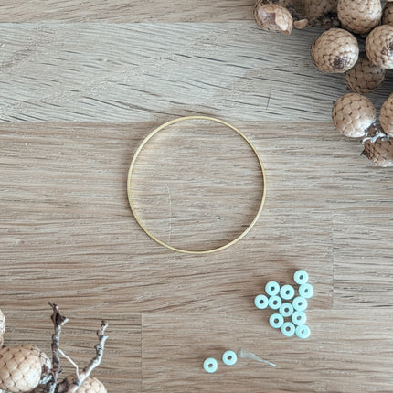 1 x Runder Ring Gold (3,2 cm) – vielseitig für DIY Schmuck & Mikromakramee