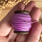 1 x 10 m Dusty Rose (064) | Unwaxed 1 mm polyester yarn for micro macrame | DIY jewelry making