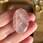 1 x Cabochon Rosenquarz - circa 3,5 x 2,2 cm |  Makramee, Mikromakramee & DIY Schmuck