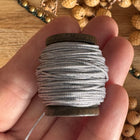 1 x 10 m Silber (061) | Ungewachstes Polyestergarn 1 mm für Mikro Makramee | Schmuckherstellung DIY