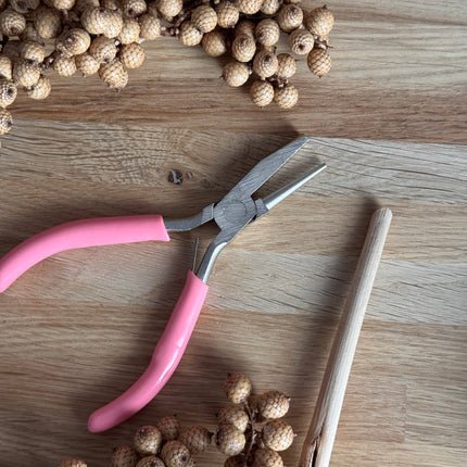 Rundzange mit pinkem Griff  | Schmuckzange DIY Schmuck | 12 cm lang