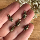 5 x Bronze Pine Cone Charms | 11 x 5 mm | For Micromacrame, Jewelry & DIYs