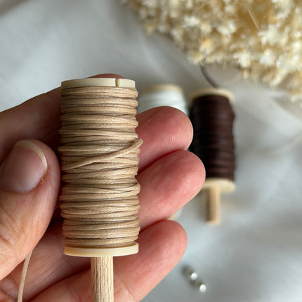 Natural Soul – CT Point Farbset |  geflochtenes & gewachstes  Polyestergarn 1 mm | CT Point®| Mikromakramee Schmuckgarn