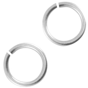 5 x Biegering aus Metall | in Silber | 5,5 x 0,8 mm | Für Mikromakramee, Schmuck & DIY‘s