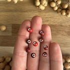 10 x runde Perlen aus Keramik | in Rot-Blau | Für Mikromakramee, Schmuck & DIY‘s