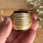 1 x Perlmutt Elfenbein Schmuck Kordel in Seidenoptik  | ø 1,2 mm x 10 m | Für Mikromakramee, Schmuck & DIY‘s