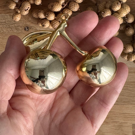 1 x  Schlüssel- und Taschenanhänger Kirschen Gold