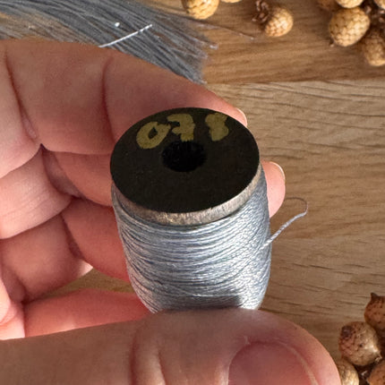 60 m x 0.3 mm silver (078) | Tassel/Quast yarn | DIY jewelry making