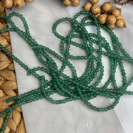 10 x Aventurin 4 mm | echte Edelsteinperlen - Makramee, Mikromakramee & DIY Schmuck