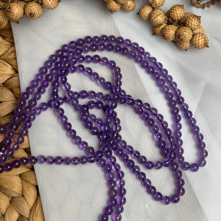 10 x Amethyst 4 mm | echte Edelsteinperlen - Makramee, Mikromakramee & DIY Schmuck