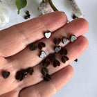 5 x  Herz Obsidian braun - ein wunderschönes Highlight für deine Schmuckkreationen | 6 mm (Bohrung 0,7 mm)