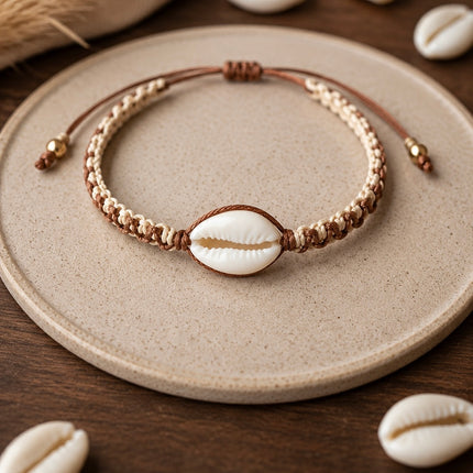10 x Kauri Muschelperlen naturweiß | Muschel für Makramee & Schmuck