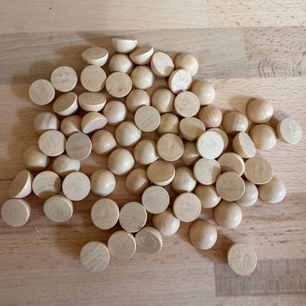 30 x Kleine Halbkugeln aus Holz (Durchmesser 1.8 cm)