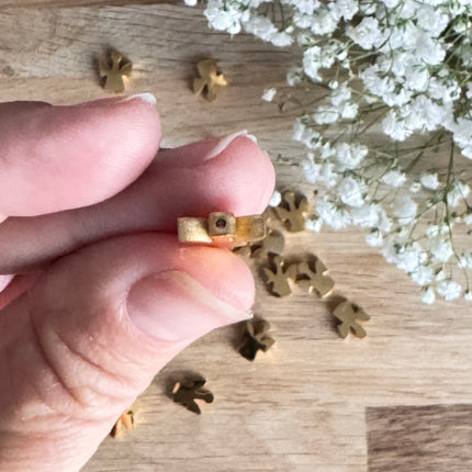 1 x Engel Perle Gold Verbinder (nickelfrei) für DIY Schmuck - Weihnachten