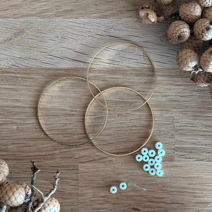 1 x Runder Ring Gold (3,2 cm) – vielseitig für DIY Schmuck & Mikromakramee