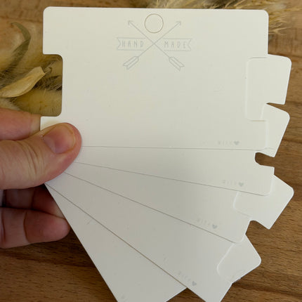 5 x Schmuckkarte "HANDMADE" für deine DIY Schmuck Kreationen
