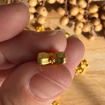 1 x süßer Schmetterling Gold Verbinder | Für Mikromakramee, Schmuck, Armbänder & DIY‘s