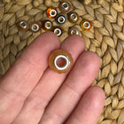 1 x Nude facettierte Acryl Spacerperle mit großem Loch für DIY Schlüssel- und Taschenanhänger