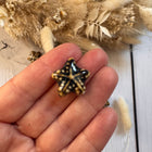 1 x Seesternperle aus Keramik | in Braun | Für Mikromakramee, Schmuck & DIY‘s