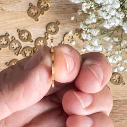 1 x Angel Charm Gold Connector (nickel-free) for DIY Jewelry - Christmas DIY