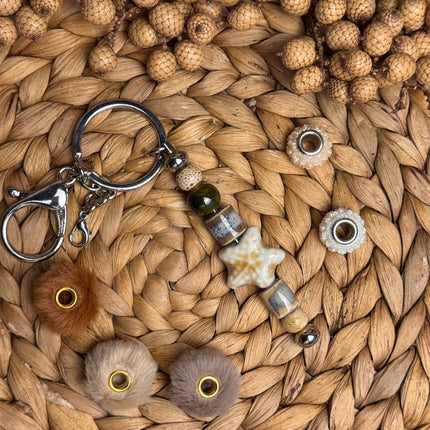 1 x Schlüsselanhänger Stäbe Rohling aus Metall (Silber)  für kreative DIY Ideen