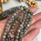 10 x Labradorit 6 mm | echte Edelsteinperlen - Makramee, Mikromakramee & DIY Schmuck