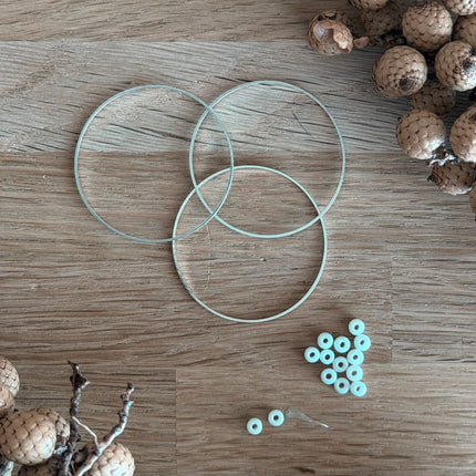 1 x Runder Ring Silber (3,2 cm) – vielseitig für DIY Schmuck & Mikromakramee