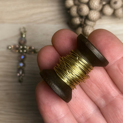 1 x 2 m Messingdraht 0,4 mm | Goldfarben | für Schmuck & Anhänger