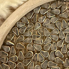 2 x Tropfen Glasperle | Transparent Gold | ca. 11x7.5mm (Ø1.1mm) | Für Mikromakramee, Schmuck & DIY‘s